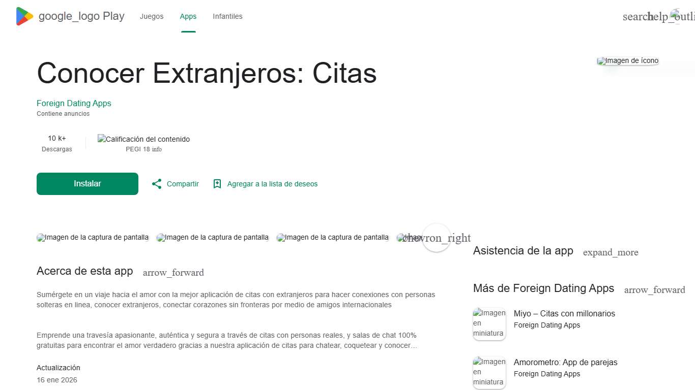 Conocer Extranjeros: Citas - Apps en Google Play